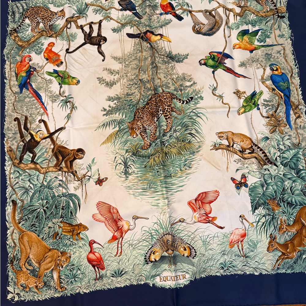 Hermès Equateur Jungle Animal Print Scarf